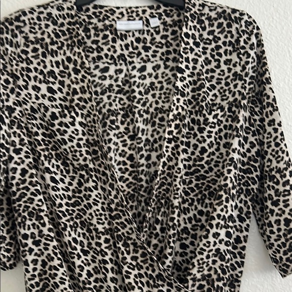 New York & Company Animal Print Blouse - Picture 1 of 14